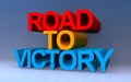 road to victory on blue Royalty Free Stock Photo