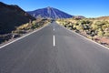 The road to the volcano Teide at Tenerife island - Canary Spain Royalty Free Stock Photo