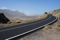 Road to vulcano in tenerife teide Royalty Free Stock Photo