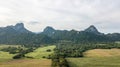 Aerial View Road to Wat Weyru Wan Temple Province Lopburi Thailand Unseen Lopburi