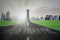 Road to web traffic rises upward Royalty Free Stock Photo