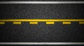 Road top view. Asphalt highway marks. Royalty Free Stock Photo