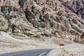 Road towards Badwater Basin in Death Valley National Park California Royalty Free Stock Photo