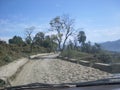 Road towards famous hill station Munsyari in Uttarakhand IndiaIndia Royalty Free Stock Photo