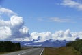 Road towards a glacier, Iceland