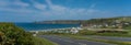 Road towards Whitesands Bay beach and cliffs, Wales