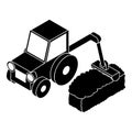 Road tractor icon, simple style Royalty Free Stock Photo