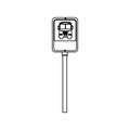 road traffic bus stop signal icon Royalty Free Stock Photo