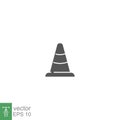 Road traffic cone icon. safety highway, construction guidance