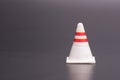 Road traffic cone isolated over dark background,road traffic concept Royalty Free Stock Photo