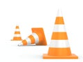 Road traffic cone isolated on white background Royalty Free Stock Photo