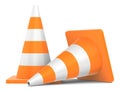 Road traffic cone isolated on white background Royalty Free Stock Photo