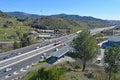 Road traffic landscape in Catalonia Royalty Free Stock Photo