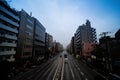 Road traffic in rush hour in Tokyo, Japan Royalty Free Stock Photo