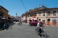 Road traffic in Shkoder, Albania Royalty Free Stock Photo