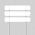 Road, traffic sign. Highway signboard on a chrome metal pole. Blank white board with place for text. Directional signage