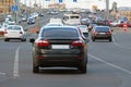 Road traffic towards the bridge