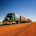 Road train in the Australian