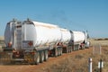 Road train carrying fuel Royalty Free Stock Photo