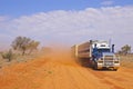 Road Train Kicking up Dust