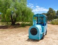 Road Train: Retro Blue Royalty Free Stock Photo