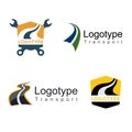Road, transport . Abstract element set of logo templates