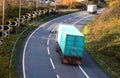 Road transport - lorries in motion Royalty Free Stock Photo