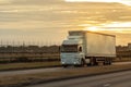 Road transport, Lorry on the road Royalty Free Stock Photo