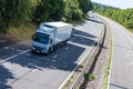 Road transport - lorry on the road Royalty Free Stock Photo