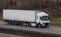 Road transport - white lorry Royalty Free Stock Photo