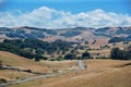 Road travels across rurual California landscape Royalty Free Stock Photo