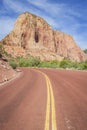 The road travels through Kolob Canyons National Park, Utah Royalty Free Stock Photo