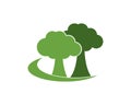 Road tree logo vector Royalty Free Stock Photo