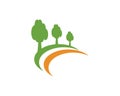 Road tree logo vector Royalty Free Stock Photo