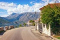 Road trip through the Balkans. View of seaside Perast town, Montenegro Royalty Free Stock Photo