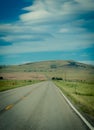 Road trip in big sky Montana