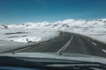 Iceland road trip, view from car. Royalty Free Stock Photo
