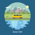 Road trip flat design