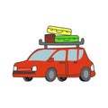 road trip roadway vector illustrations