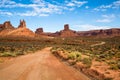 Road trip through southern Utah desert towers and red dirt Royalty Free Stock Photo