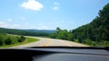Road trip during a sunny day