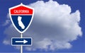 Road trip to California uas map Royalty Free Stock Photo