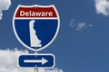 Road trip to Delaware with sky Royalty Free Stock Photo