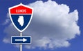 Road trip to Illinois, Red, white and blue interstate Royalty Free Stock Photo