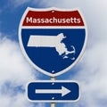 Road trip to Massachusetts with sky Royalty Free Stock Photo