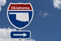 Road trip to Oklahoma sign