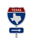 Road trip to Texas over white Royalty Free Stock Photo