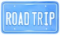 Road Trip Vanity License Plate Holiday Travel