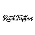 Road tripping. Hand lettering Royalty Free Stock Photo