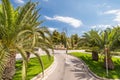 Road in tropical garden Royalty Free Stock Photo